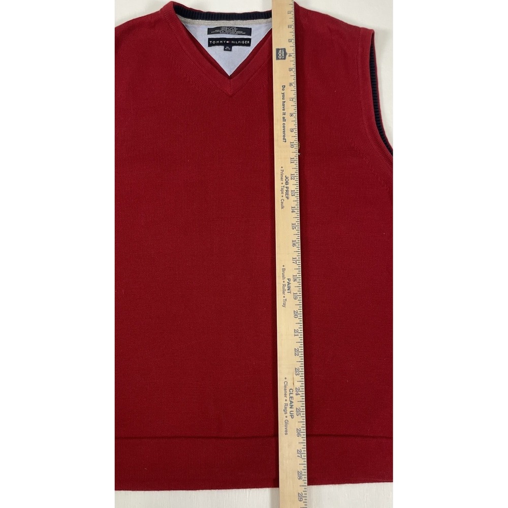 Tommy Hilfiger Men's Golf Red Sweater Vest 90s XL Grandpa Dad VTG Classic Preppy - Picture 13 of 16